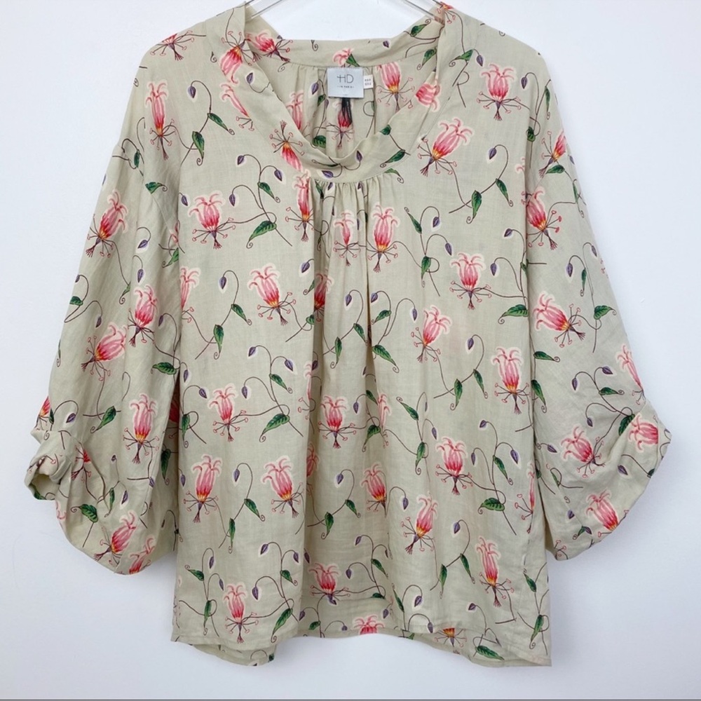 Anthropologie HD in Paris Sketched Rosemallow Top